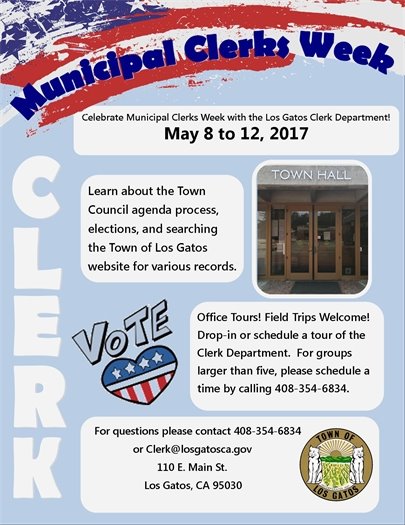 Municipal Clerks Week May 8 to 12, 2017