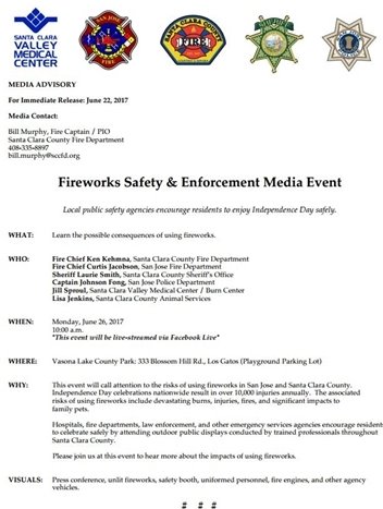 Fireworks Safety & Enforcement Media Event