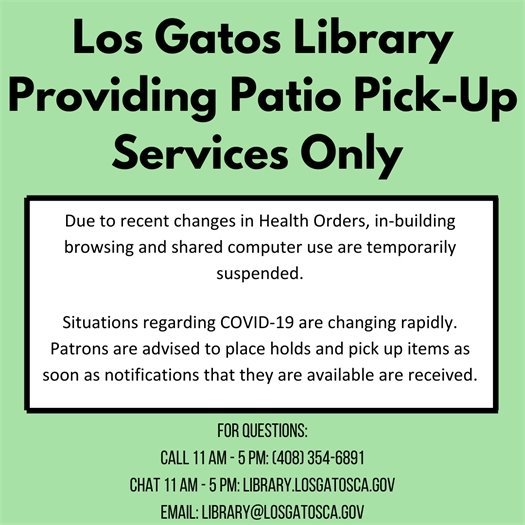 Library Providing Pick-Up Services Only 
