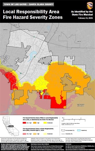 Town of Los Gatos Local Responsibility Area Fire Hazard Severity Zones Map