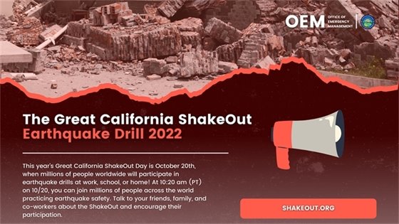 The Great Shakeout Earthquake Preparedness - October 20, 2022