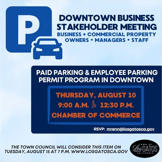 Parking Stakeholder Meeting Flyer