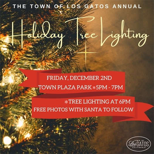 Holiday Tree Lighting - December 2, 2022 at Plaza Park from 5 pm to 7 pm