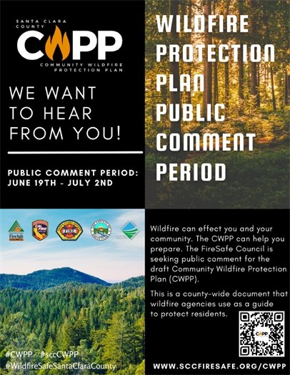 Wildfire Protection Plan Public Comment Period Flyer
