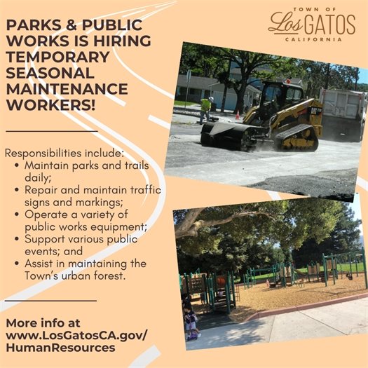 Now Hiring Temporary Seasonal Maintenance Workers! 