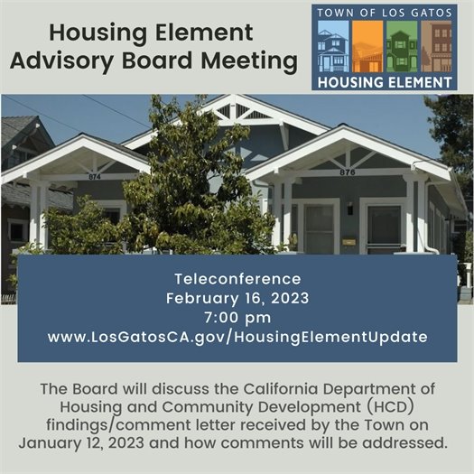 Housing Element Advisory Board Meeting - February 16, 2023