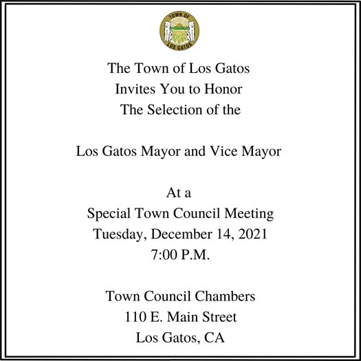 Town Council Special Meeting - Selection of the Mayor and Vice Mayor