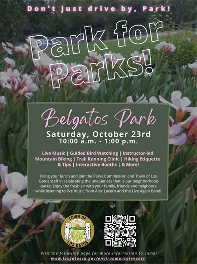 Park for Parks! October 23, 2021 at Belgatos Park