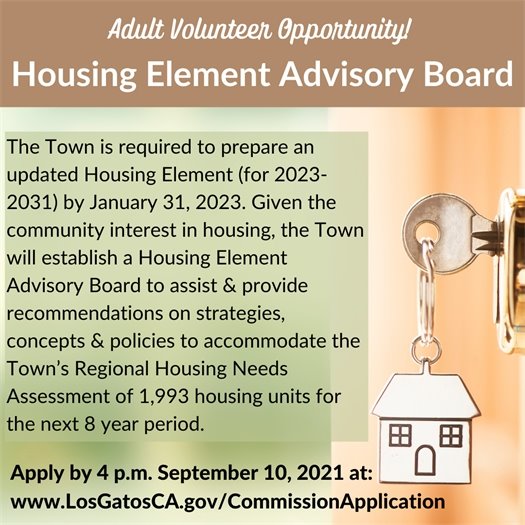 Apply now to serve on the Housing Element Advisory Board 