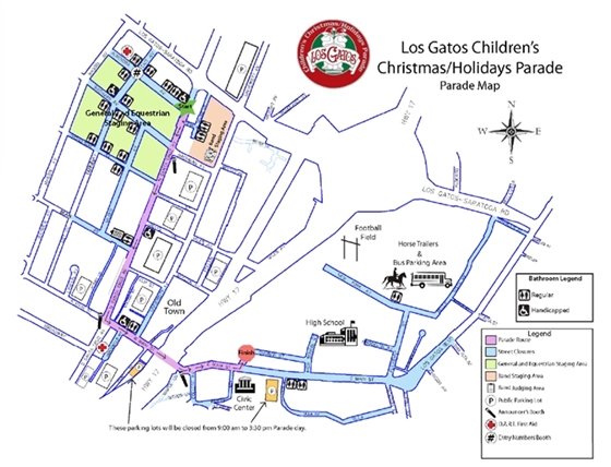 Children's Parade Road Closure Map