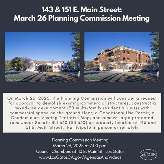143 and 151 E. Main Street Mixed-Use Project to be Considered by the Planning Commission on March 26
