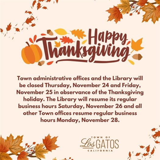 Town Administrative Office Closed in Observance of Thanksgiving