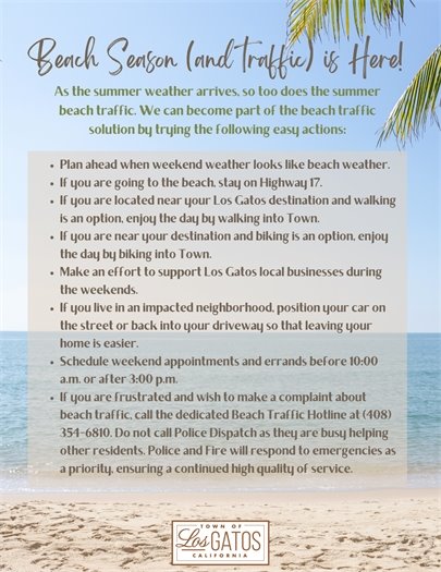 Beach (and Traffic) Season Is Here!