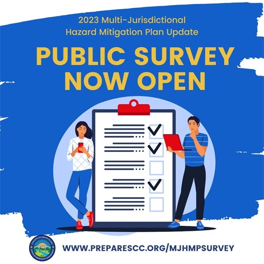 The 2023 Multi-Jurisdictional Hazard Mitigation Plan Update Survey is now Open to the Public!