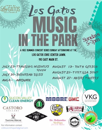 Music in the Park 2023 Flyer