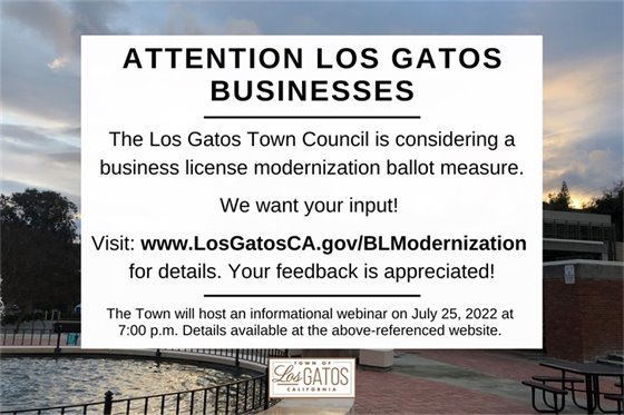 The Council is considering a Business License Modernization Ballot Measure and we want your input!