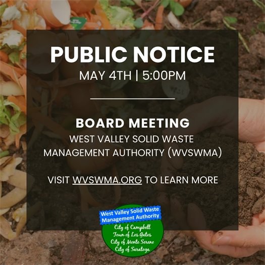Notice of May 4, 2023 West Valley Solid Waste Management Authority Public Hearing