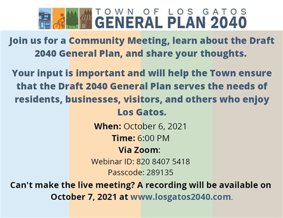 Community General Plan Meeting October 6, 2021