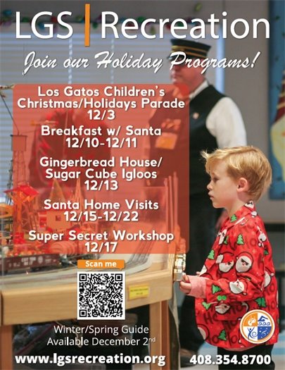 Los Gatos Recreation Holiday Programs Are Here! 