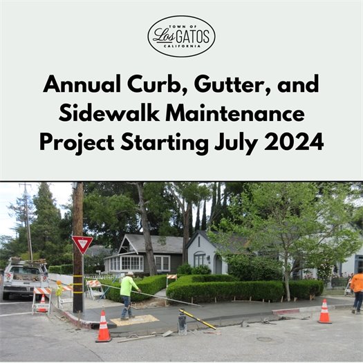Sidewalk maintenance being performed