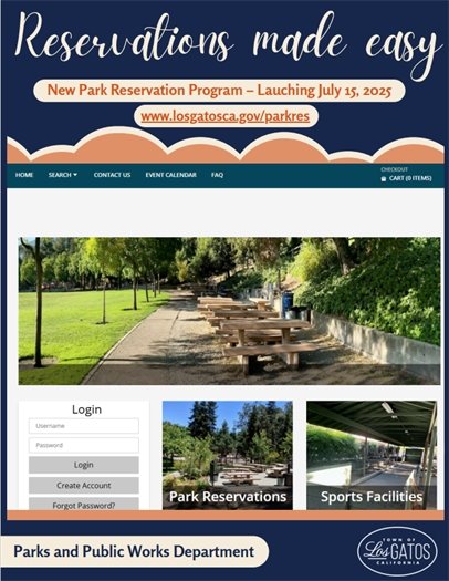 New Online Park Reservation System Flyer 