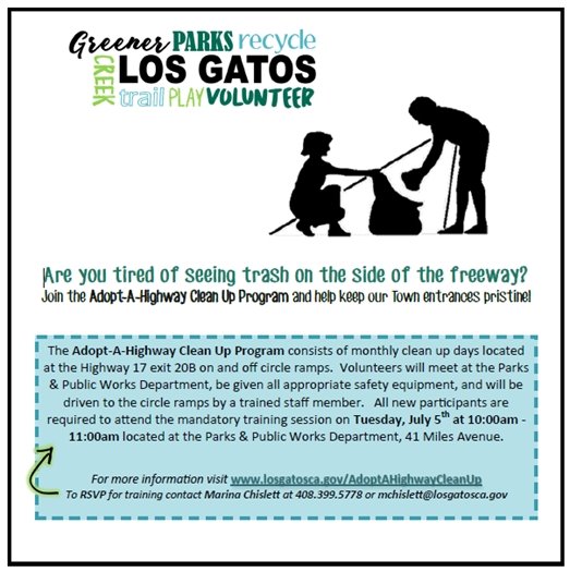 Adopt-A-Highway Training on July 5 