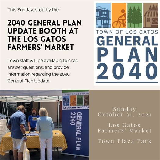 General Plan Update Booth at the Farmers Market October 31