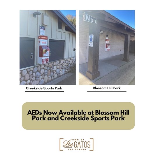 AEDs Now Available at Blossom Hill Park and Creekside Sports Park