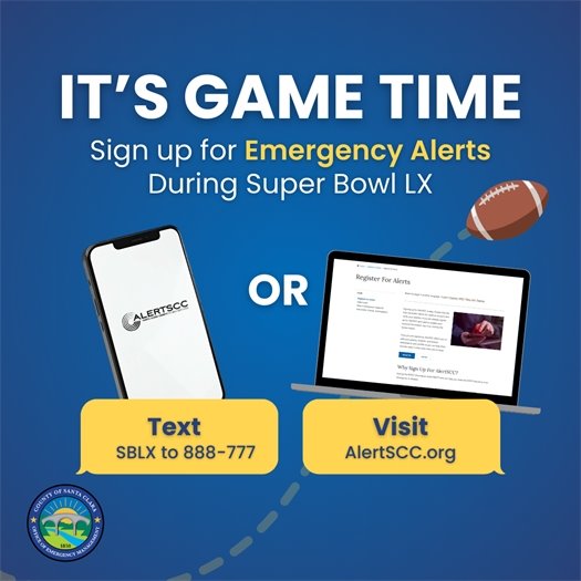 Sign up for emergency alerts during Super Bowl LX