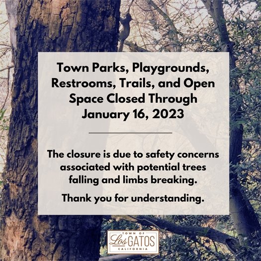 Town Parks Closed Through January 16