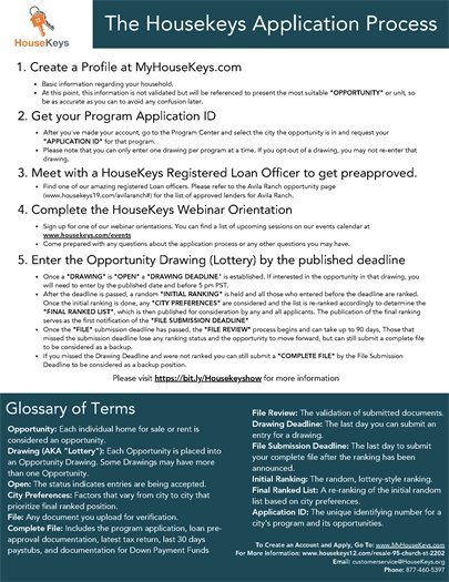 The HouseKeys Application Process