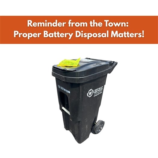 Recycle bin with a yellow bag on the lid