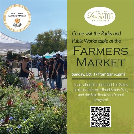 Parks & Public Works Table at the Farmers' Market this Sunday