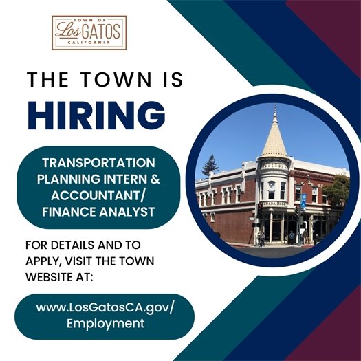 The Town is hiring a transportation planning intern and an accountant/finance analyst