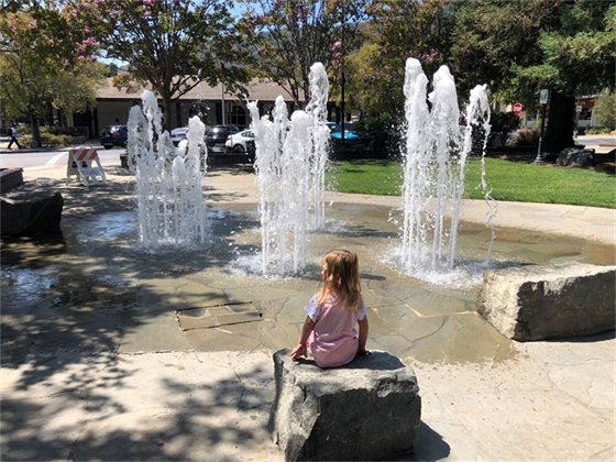 Child at Fountain