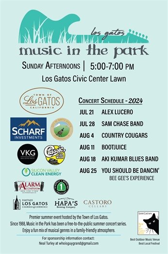 2024 Music in the Park Flyer