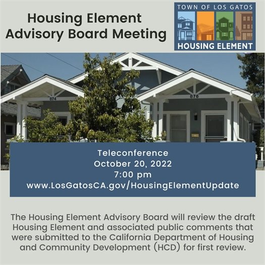 Housing Element Advisory Board Meeting - October 20