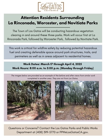 Los Gatos Hazardous Vegetation Clearing Flyer